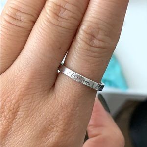 Tiffany & Co Sterling silver I Love You ring